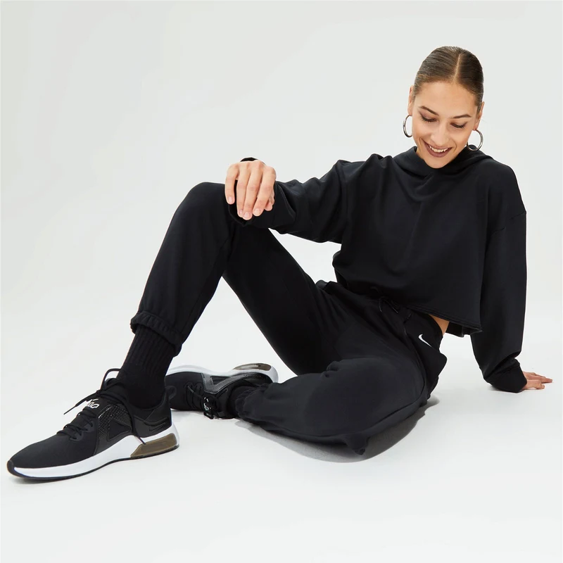 Nike Sportswear Air Mid-Rise Fleece Kadın Siyah Eşofman Altı.DQ6563.010