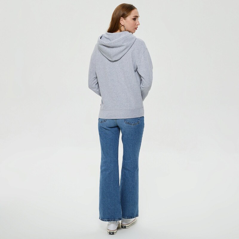 Levi's Graphic Standard Core Kadın Gri Hoodie Sweatshirt.34-18487.34