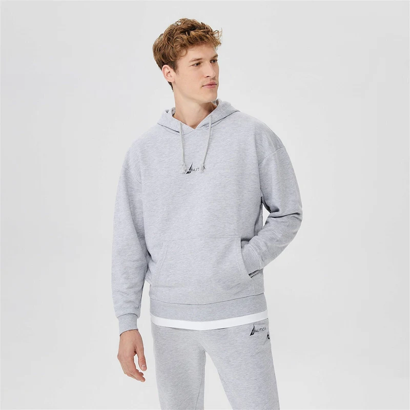 Nautica Oversize Erkek Gri Hoodie.KE27605T.0GH Nautica Oversize Erkek Gri Hoodie.KE27605T.0GH