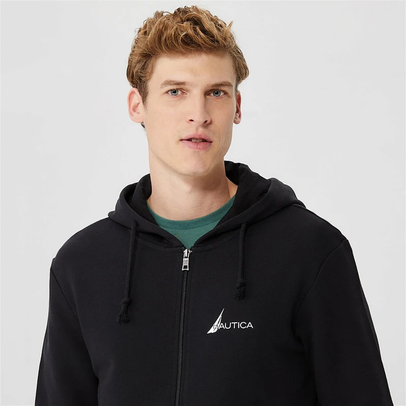 Nautica Erkek Si̇yah Standart Fit Uzun Kollu Sweatshirt