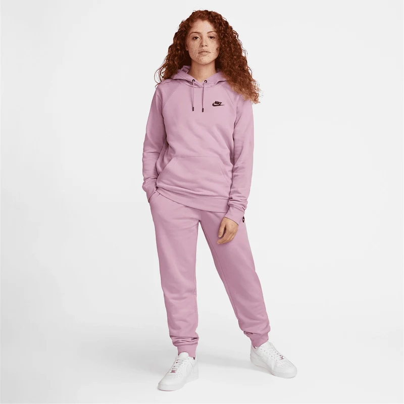 Nike Sportswear Essential Fleece Kadın Mor Hoodie.DX2316.522