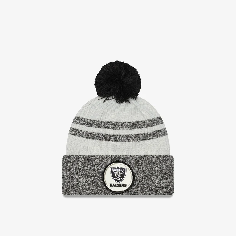 New Era Raiders NFL Sideline Historic Cuff Pom Unisex Gri Bere.60281338.-