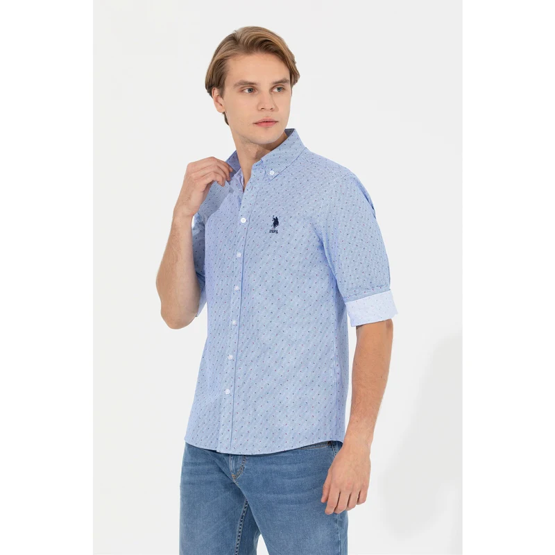 U.S. Polo Assn. Erkek Mavi Uzun Kollu Gömlek U.S. Polo Assn. Erkek Mavi Uzun Kollu Gömlek