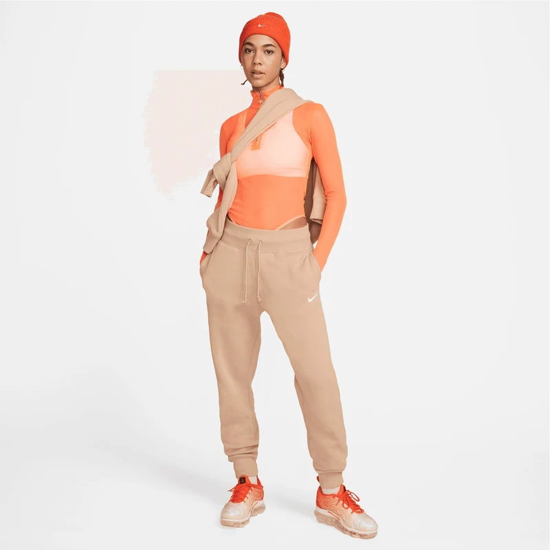 Nike Sportswear Phonnix Fleece High Rise Kadın Bej Eşofman Altı.DQ5688.200