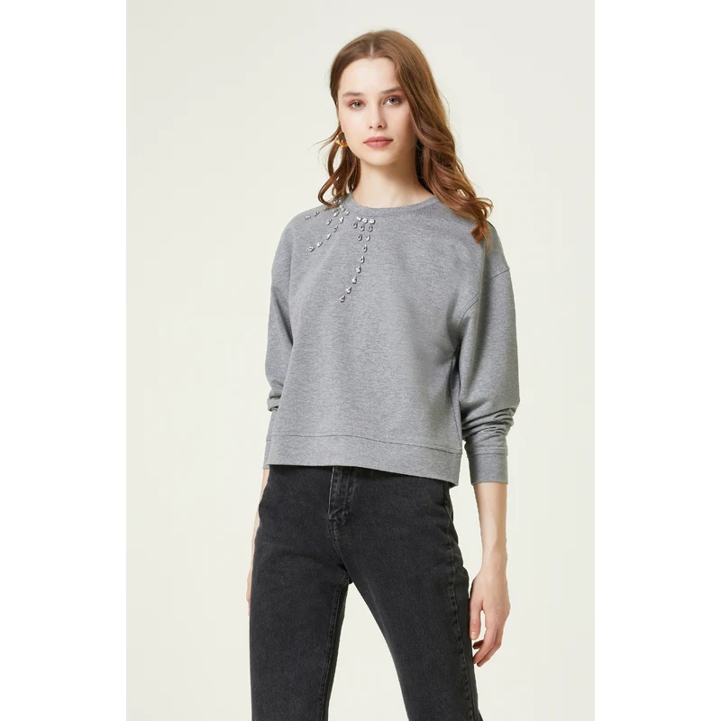 NetWork Gri Sweatshırt