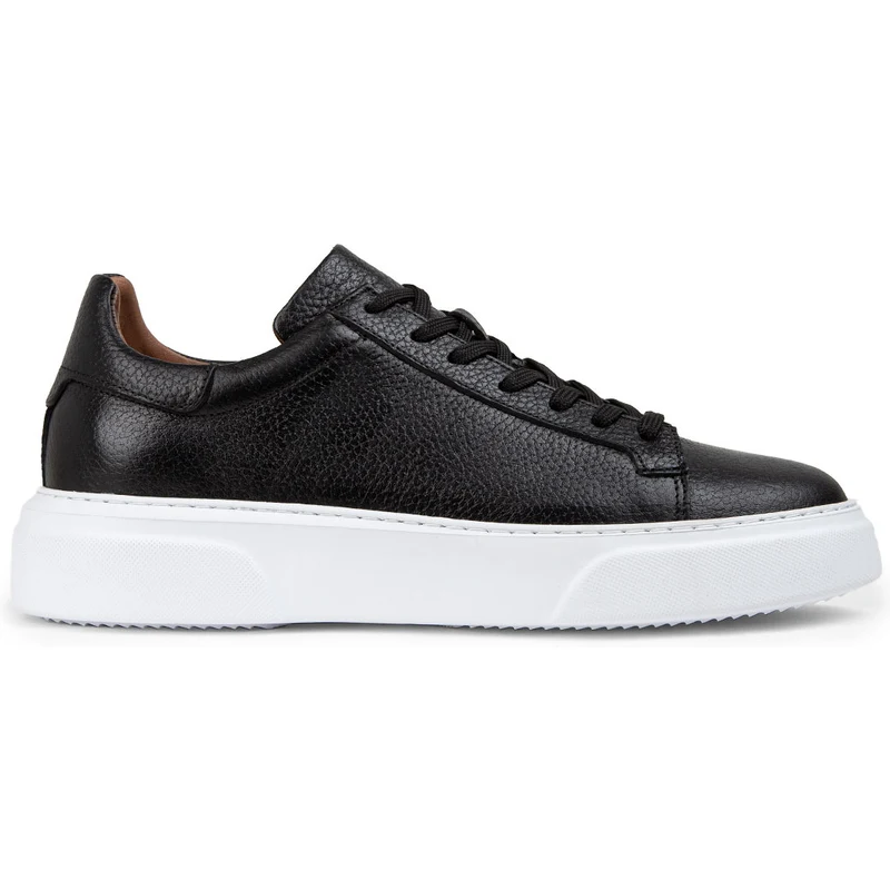 Deery Hakiki Deri Siyah Sneaker Erkek Ayakkabı M2501MSYHP01