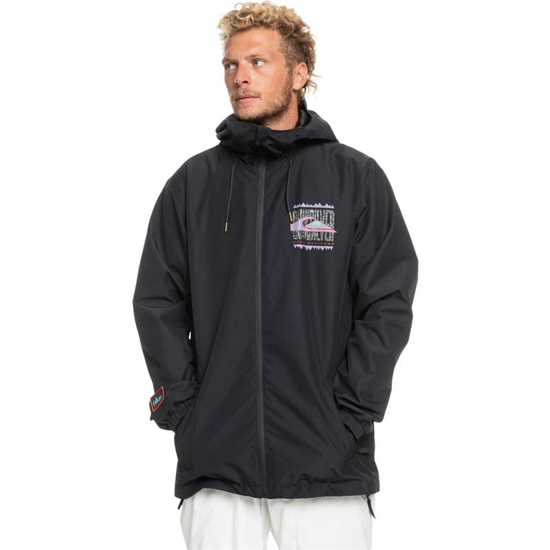 Quiksilver Siyah Erkek Kapüşonlu Kayak Montu EQYTJ03369HIGH IN THE HOOD JK