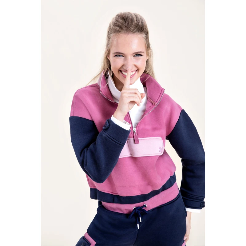 U.S. Polo Assn. Kadın Pembe Sweatshirt