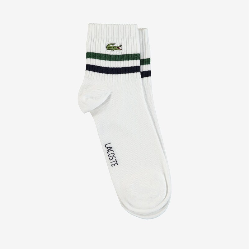 Lacoste Unisex Çizgili Beyaz Çorap.100-RA2100.00Y
