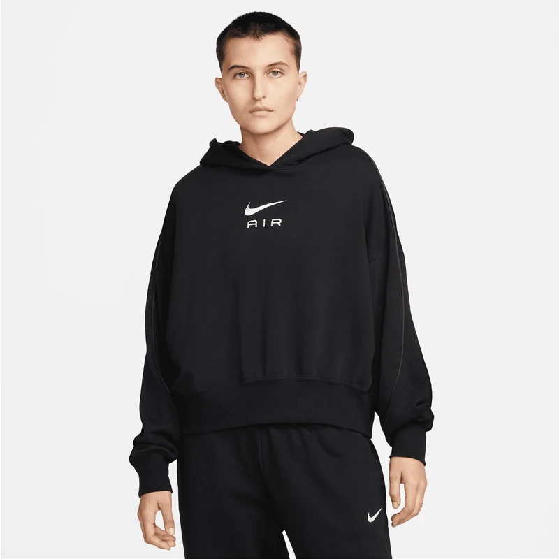 Nike Sportswear Air Fleece Hoodie Kadın Siyah Sweatshirt