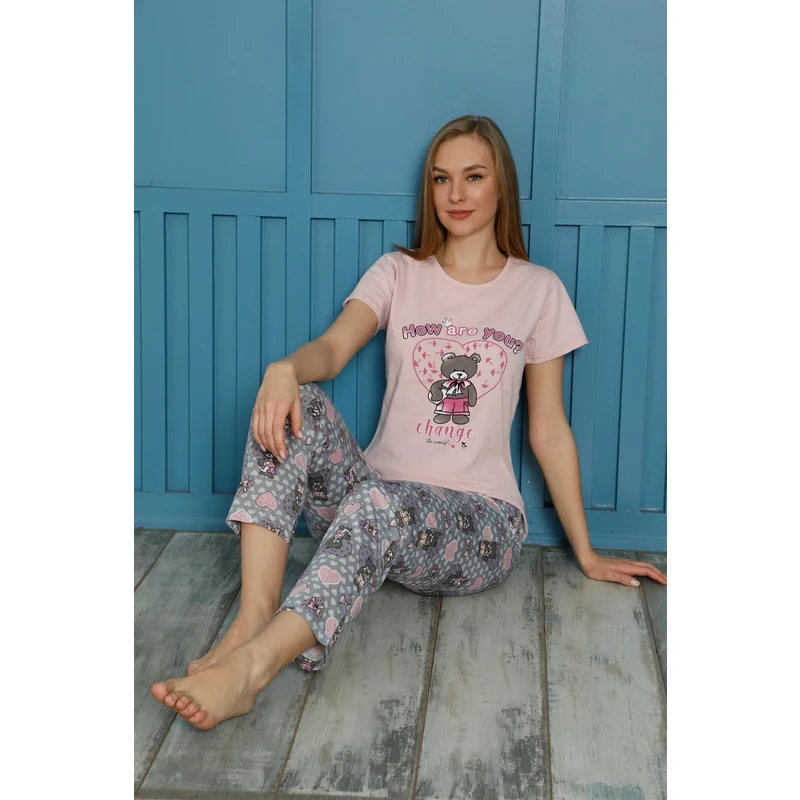 Akbeniz Kadın Pamuk Pijama Takım 20502P Akbeniz Kadın Pamuk Pijama Takım 20502P