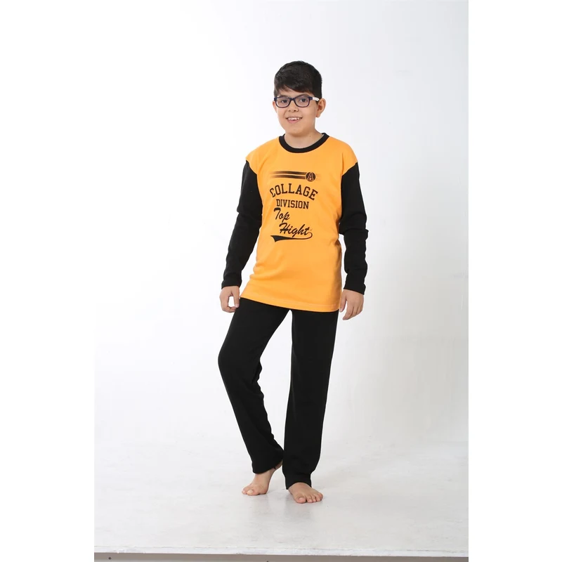 Akbeniz Erkek Çocuk Bej Penye Pijama Takım 4508 ZN7773
