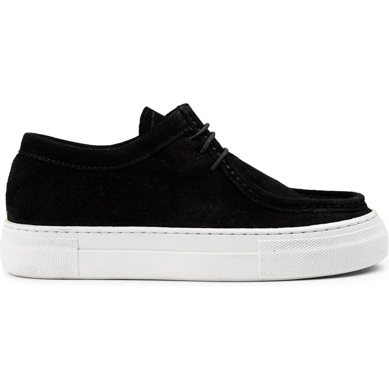 Deery Hakiki Süet Siyah Kadın Sneaker Z1682ZSYHC01