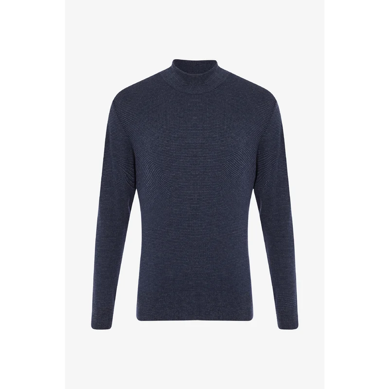 W COLLECTION İndigo Yarim Balikçi Triko W COLLECTION İndigo Yarim Balikçi Triko