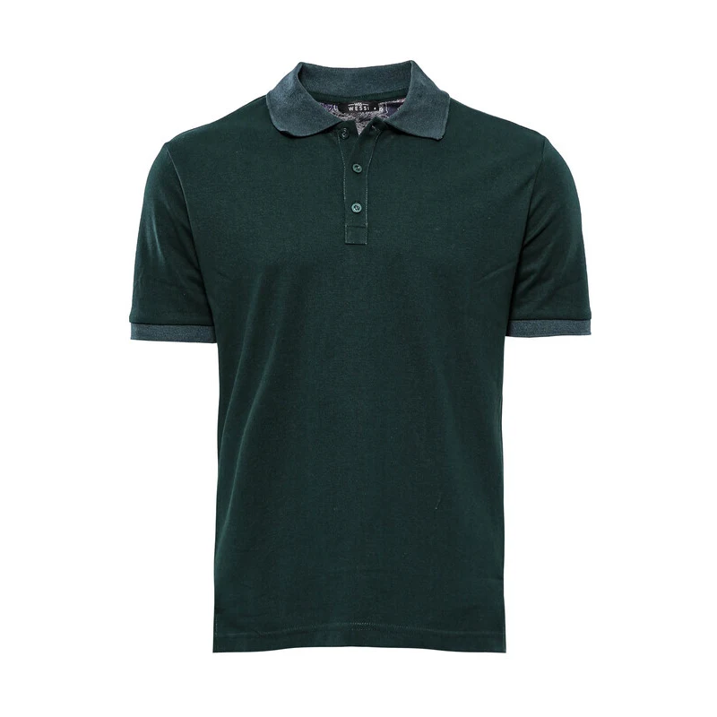 Wessi Green Oxford Polo Collar T-shirt