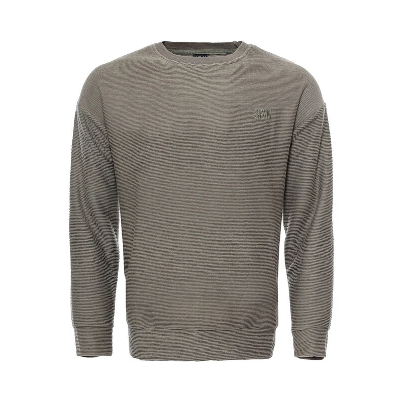 Wessi Horizontal Striped Khaki Men's Sweatshirt