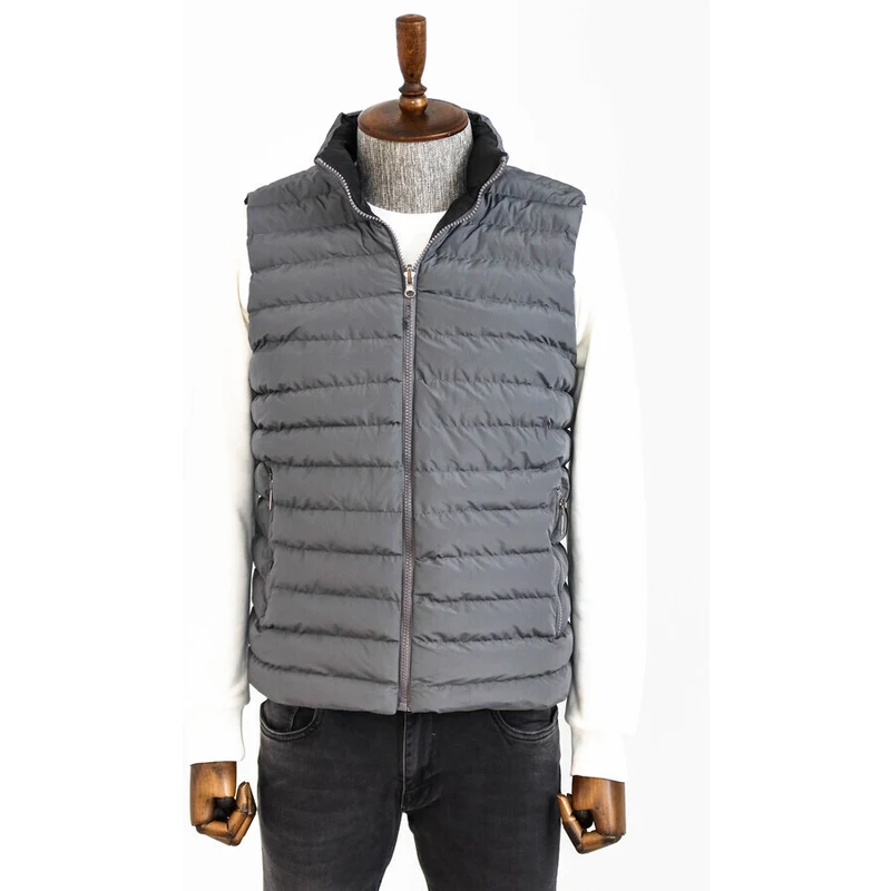 Wessi Reversible Puffer Anthracite Men Down Vest