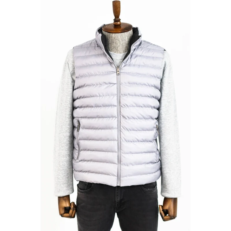 Wessi Reversible Puffer Grey Men Down Vest