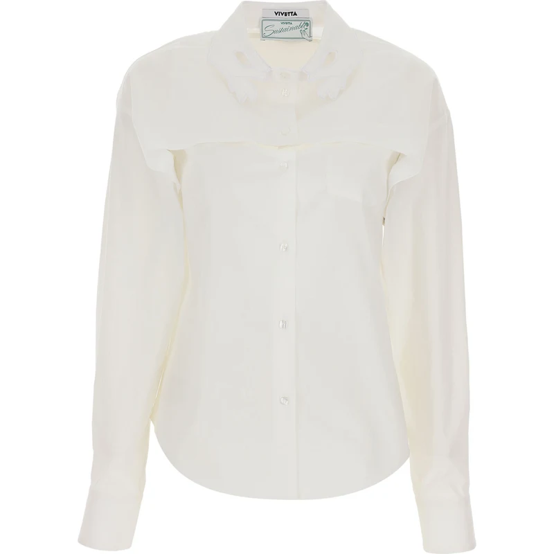 Vivetta Kadınlar İçin Gömlekler Beyaz Gömlekler İndirimli Satış Beyaz Pamuk 2023 XS (IT 40) S (42) M (44)