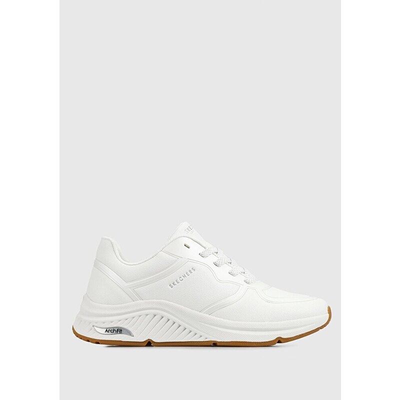 Skechers Wht Arch Fit S-Miles- Mile Makers Beyaz Kadın Sneaker 155570