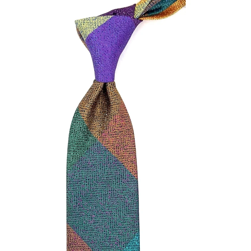 La Pescara Çok Renk Patchwork Klasik Kravat KK11489