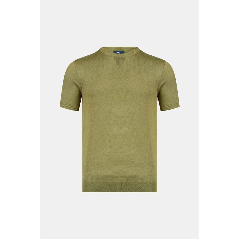 W COLLECTION Yeşil Bisiklet Yaka Triko W COLLECTION Yeşil Bisiklet Yaka Triko