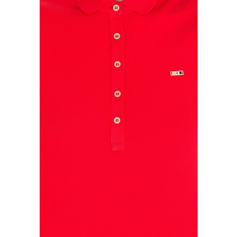 U.S. Polo Assn. Kadın Kırmızı Polo Yaka Örme Elbise