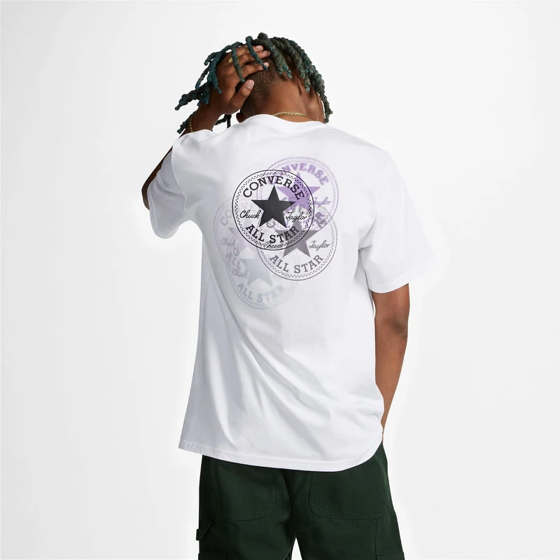 Converse Standard Fit Seasonal Chuck Patch Novelty Unisex Beyaz T-Shirt.10025072.102 GU11226