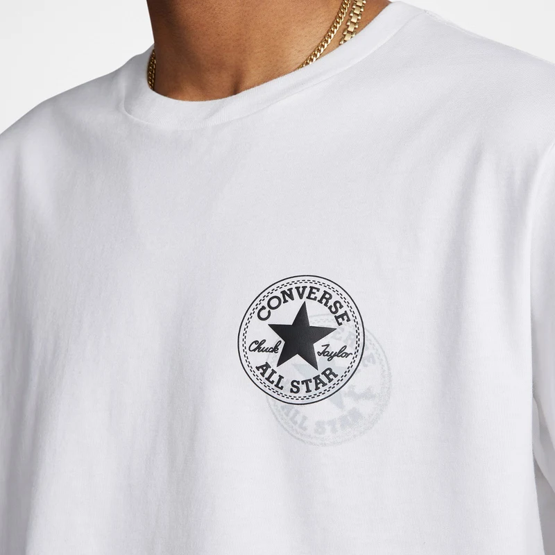Converse Standard Fit Seasonal Chuck Patch Novelty Unisex Beyaz T-Shirt.10025072.102 GU11226