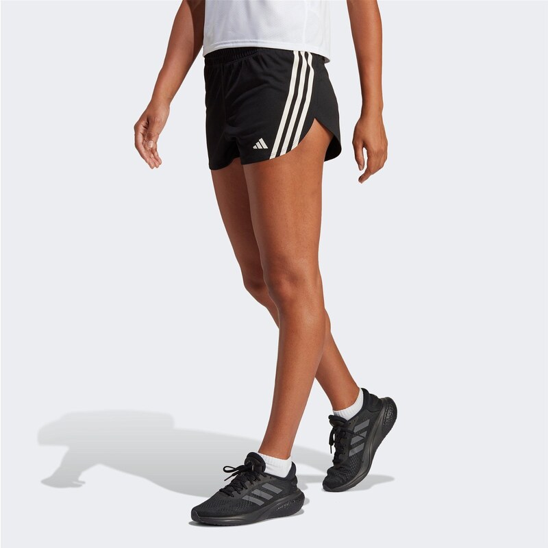 adidas Run-Icon 3 Stripes Kadın Siyah Şort.34-HR9862.-