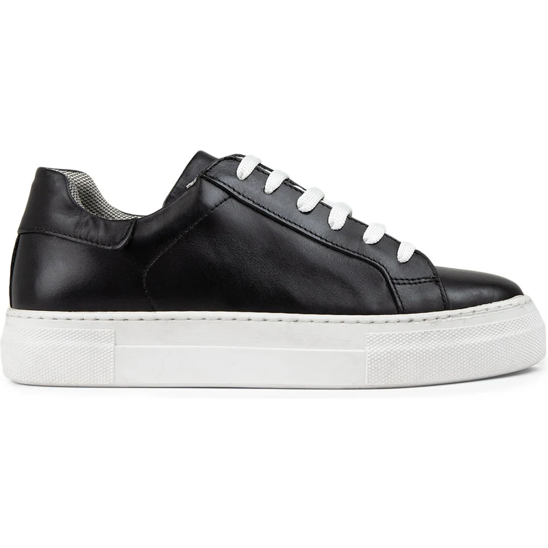 Deery Hakiki Deri Siyah Sneaker Kadın Ayakkabı Z1681ZSYHC31