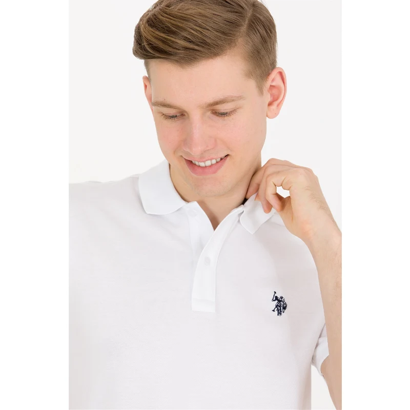 U.S. Polo Assn. Erkek Beyaz Basic Polo Yaka Tişört