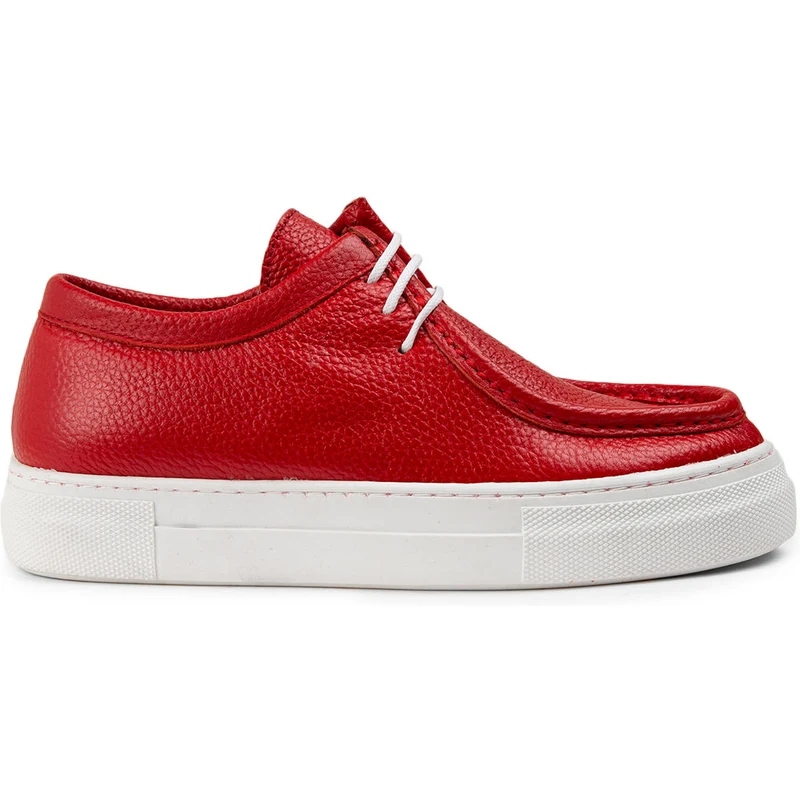 Deery Hakiki Deri Kırmızı Kadın Sneaker Z1682ZKRMC01