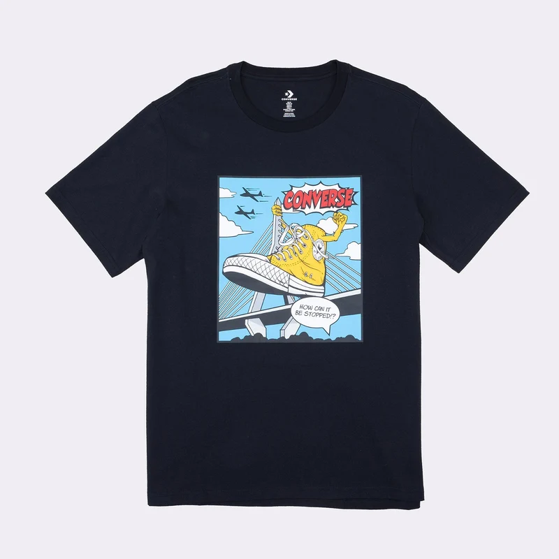 Converse Shoe Hero Erkek Siyah T-Shirt GU7272