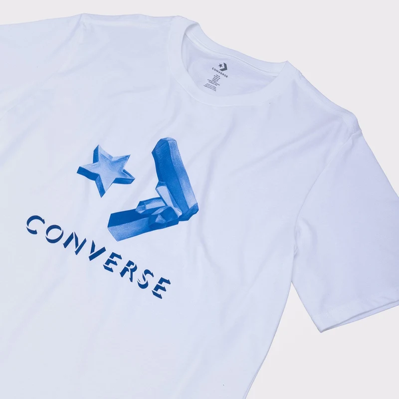 Converse Crystals Erkek Beyaz T-Shirt.10024596.102 GU7894