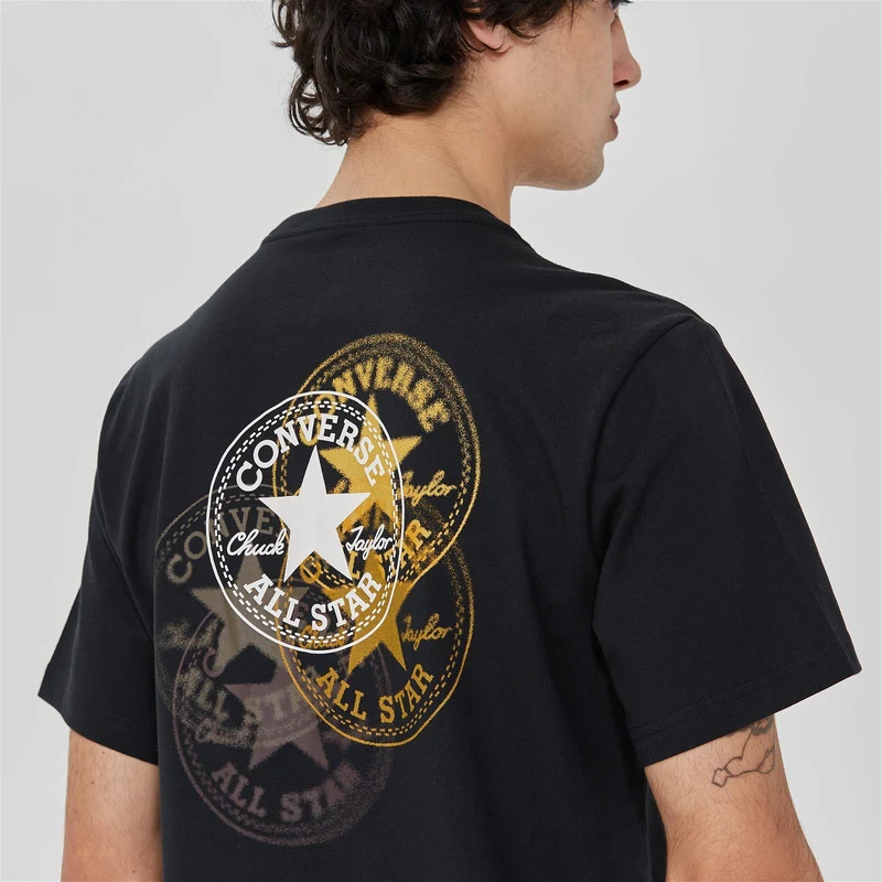 Converse Standard Fit Seasonal Chuck Patch Novelty Unisex Siyah T-Shirt.10025072.001 GU11229