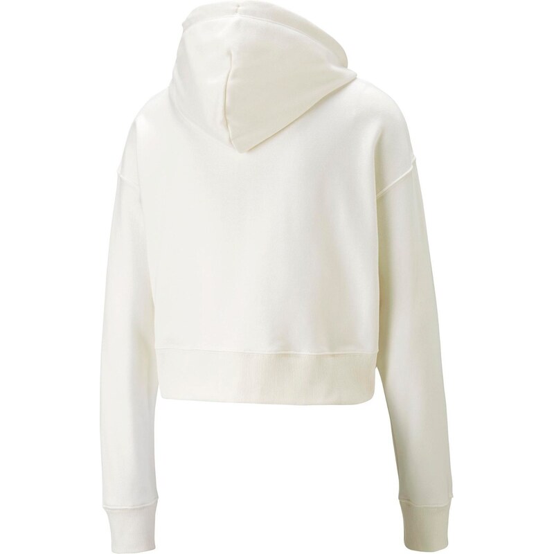 Puma Classics Cropped Hoodie Kadın Beyaz Sweatshirt.538057.99
