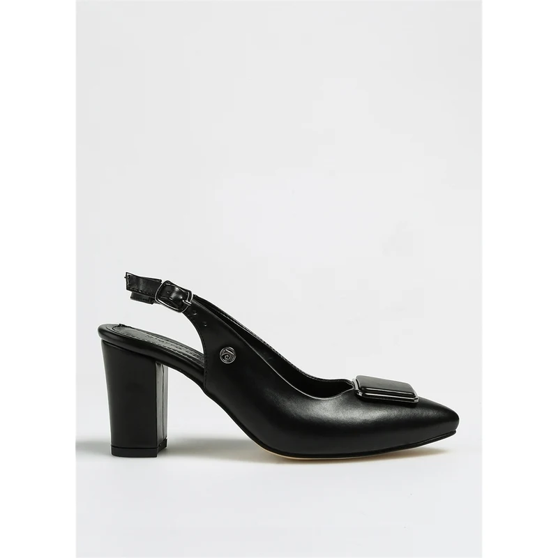 Pierre Cardin Siyah Kadın Klasik Topuklu Ayakkabı