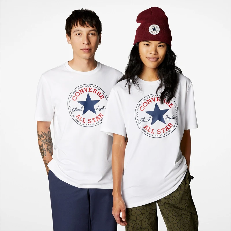 Converse Go-To All Star Patch Logo Unisex Beyaz T-Shirt.34-10025459.102 GU9674
