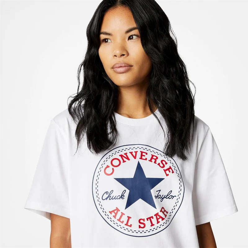 Converse Go-To All Star Patch Logo Unisex Beyaz T-Shirt.34-10025459.102 GU9674