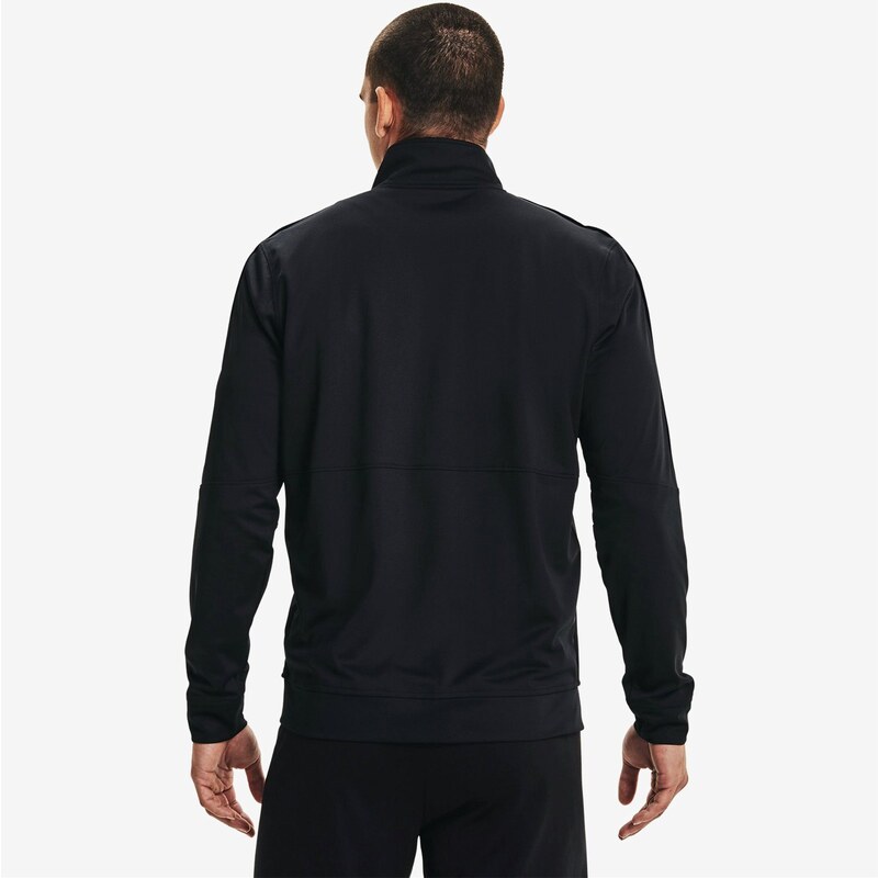 Under Armour Pique Track Jacket Erkek Siyah Sweatshirt.34-1366202.001