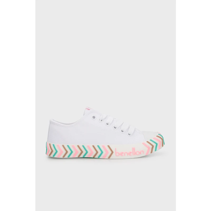 United Colors Of Benetton Sneaker Bayan Ayakkabı Bn-30624 Beyaz-pembe