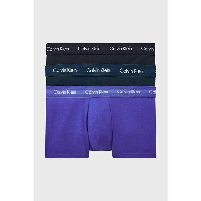 Calvin Klein Logolu Elastik Bel Bantlı Pamuklu 3 Pack Erkek Boxer 0000u2664g 4ku Mavi