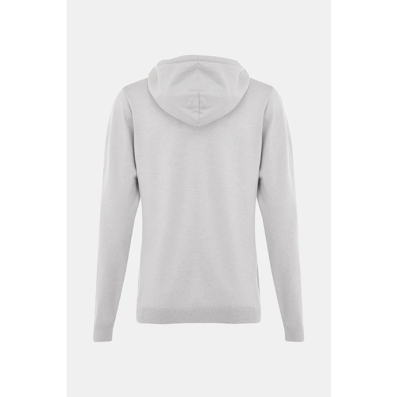 W COLLECTION Açik Gri Kapüşonlu Triko RQ7221