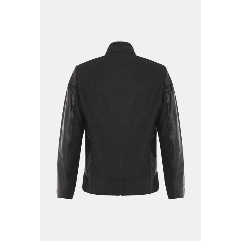 W COLLECTION Siyah Deri Detayli Ceket RQ7250