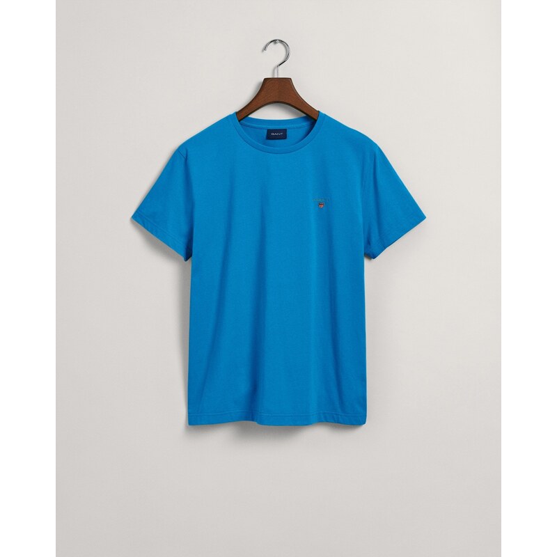 Gant Erkek Mavi Regular Fit Bisiklet Yaka T-Shirt