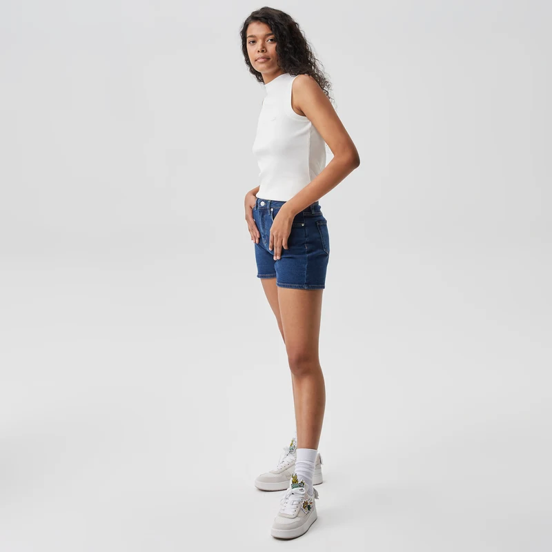Lacoste Kadın Denim Mavi Şort