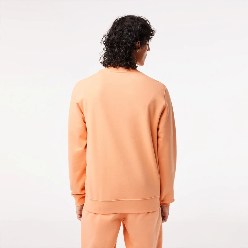 Lacoste Erkek Regular Fit Bisiklet Yaka Baskılı Turuncu Sweatshirt