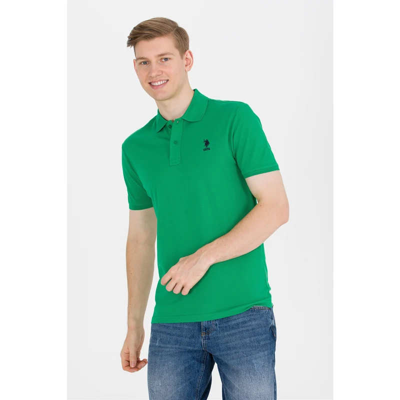 U.S. Polo Assn. Erkek Yeşil Basic Polo Yaka Tişört