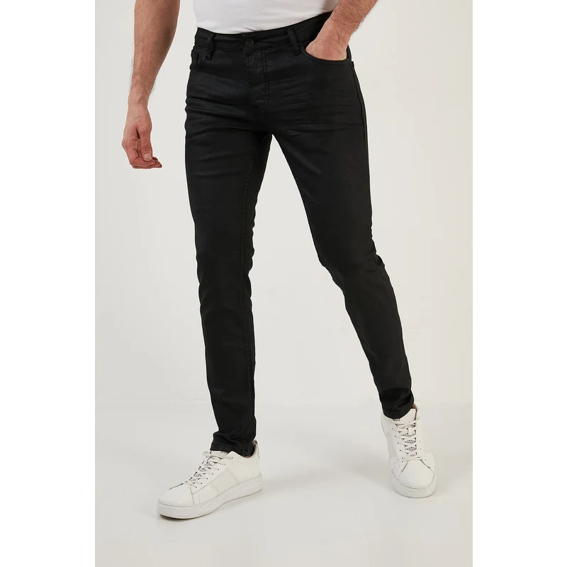 Buratti Pamuklu Normal Bel Slim Fit Dar Paça Jeans Erkek Kot Pantolon 1115f07napolı Siyah NY10596